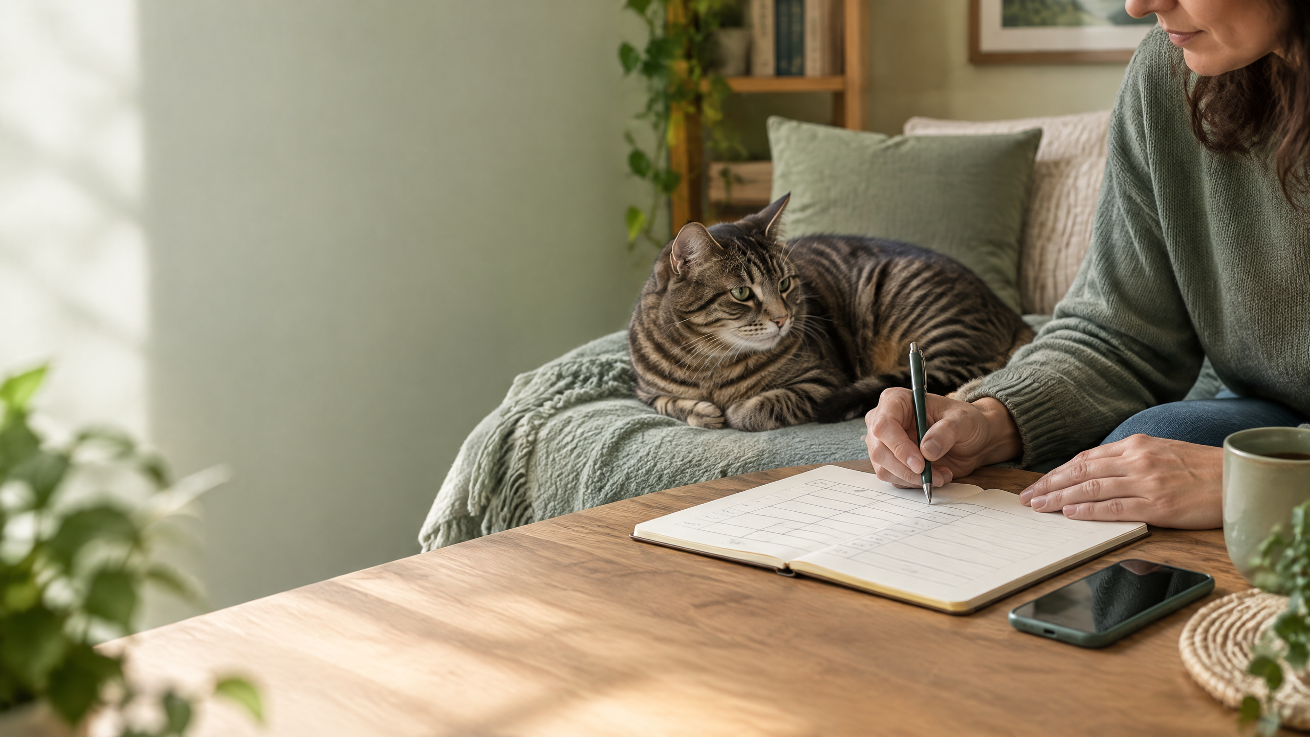 Journal d’observation du chat : une fiche utile avant le rendez-vous vétérinaire